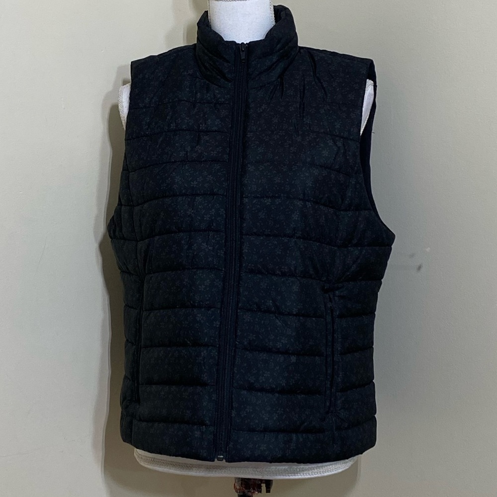 Ann Taylor LOFT Women’s Floral Print Puffer Vest | Quilted | Lightweight large